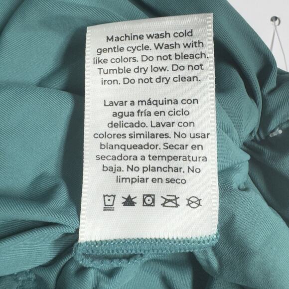 Anne Cole 3 Way Convertible High Waist Shirred Swim Bottom Ocean Green Size XXL - Picture 6 of 10